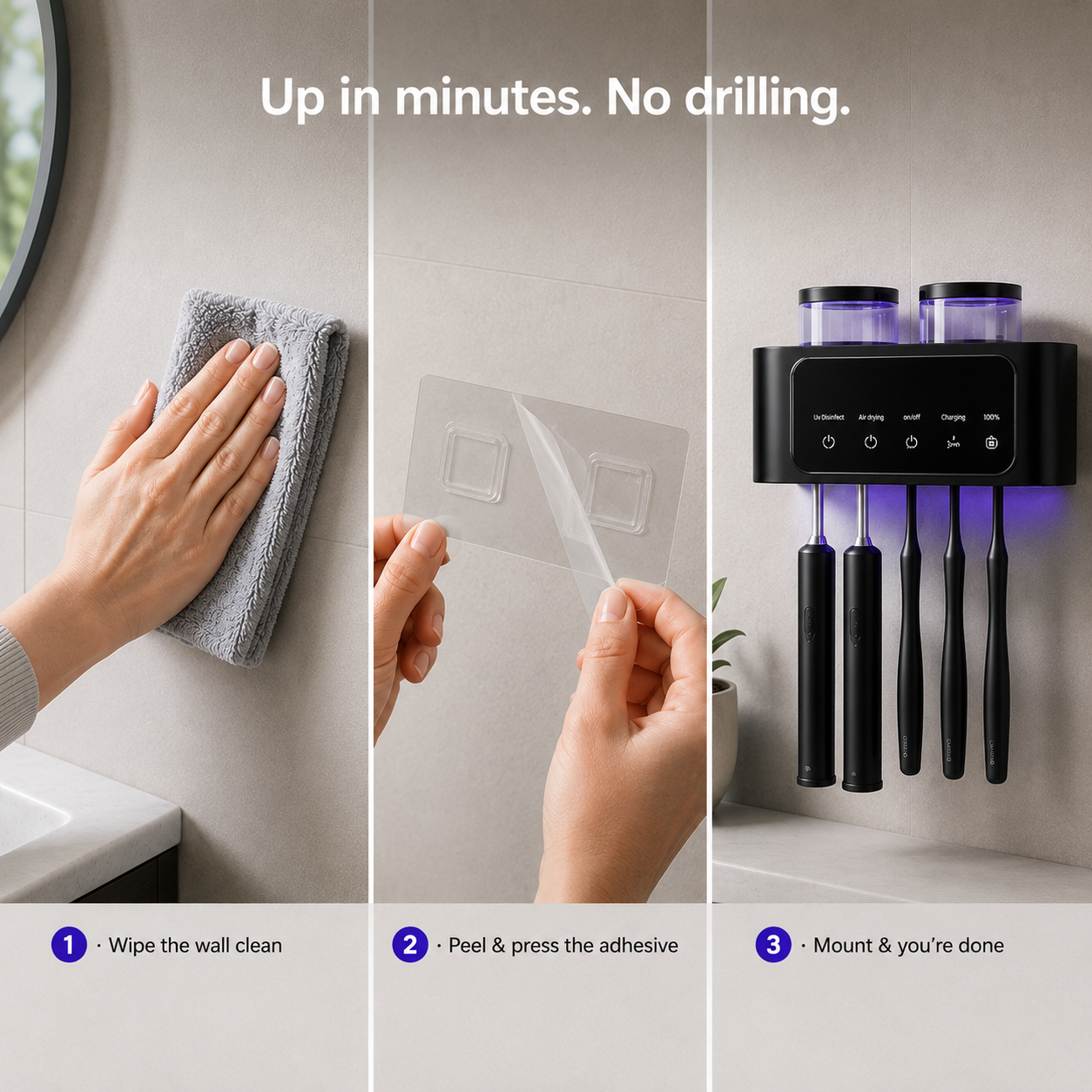 Sterilising toothbrush Holder