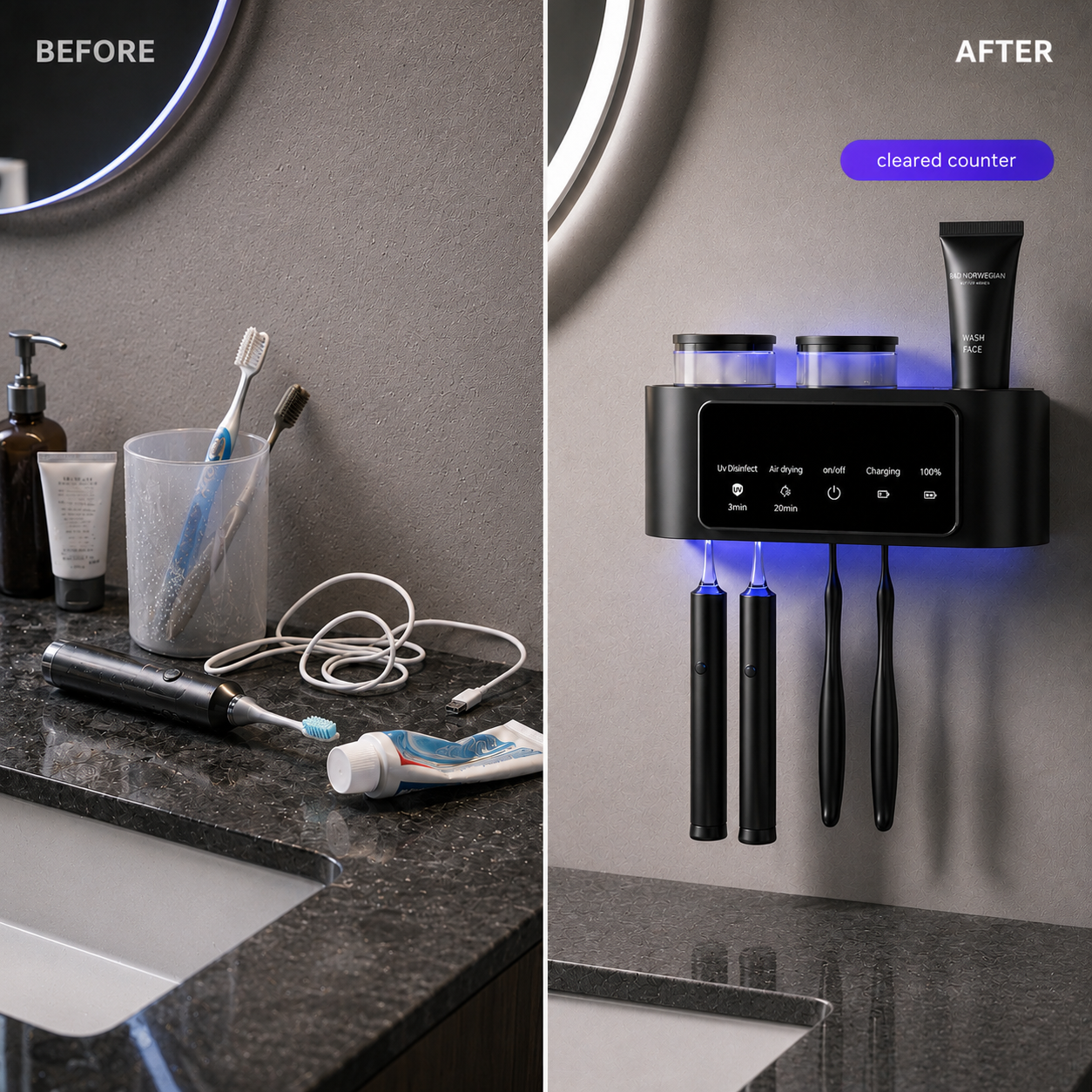 Sterilising toothbrush Holder